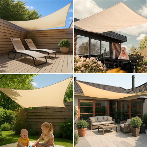 🌞 Solsejl 200x300 cm – Skab skygge med stil!🌞