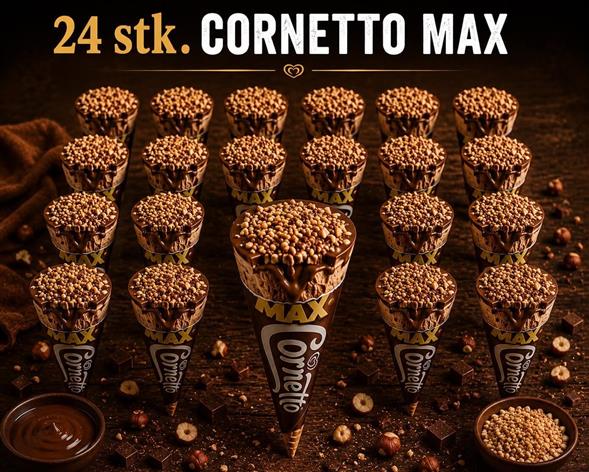 KÆMPE CORNETTO MAX CHOKOLADE ISVAFLER 🍫🍦