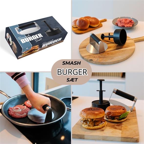 🍔🔥 Smash Burger Sæt – Perfekte burgere hver gang! 🔥🍔