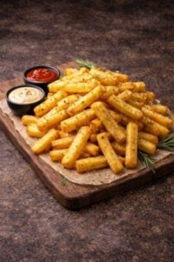 😋 Sprøde, gyldne og KÆMPE store Steakhouse Fries – lige som de skal være! 😍